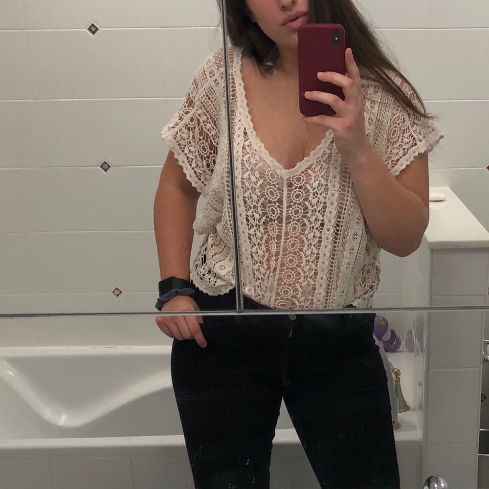 White lace top